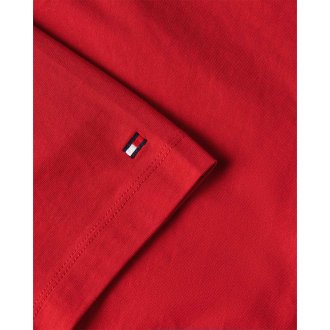 T-shirt col rond Tommy Hilfiger en coton en transition rouge