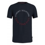 T-shirt col rond Tommy Hilfiger en coton en transition marine