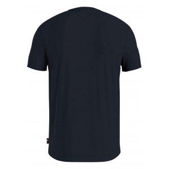 T-shirt col rond Tommy Hilfiger en coton en transition marine