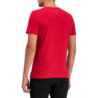 T-shirt col rond Tommy Hilfiger en coton biologique rouge