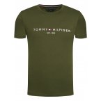 T-shirt col rond Tommy Hilfiger en coton biologique kaki