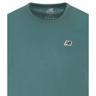 T-shirt manches courtes New Balance en coton avec col rond vert