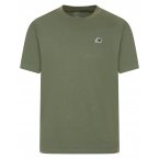 T-shirt manches courtes New Balance en coton avec col rond kaki