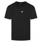 T-shirt New Balance coton avec manches courtes et col rond noir
