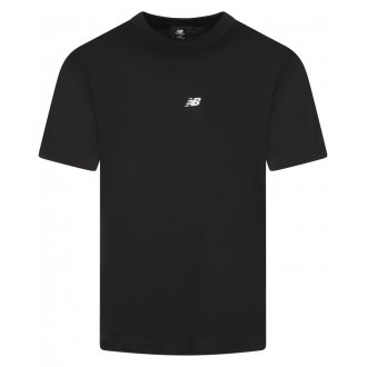 T-shirt New Balance coton avec manches courtes et col rond noir