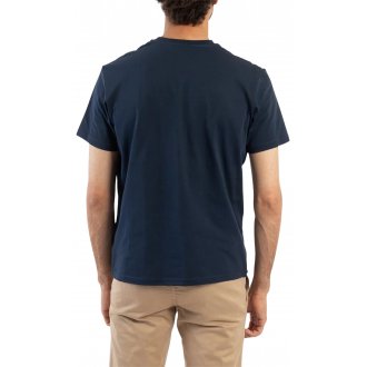 T-shirt col rond Mise au Green en coton avec manches courtes bleu marine