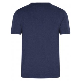 T-shirt Boss coton avec manches courtes et col rond bleu bicolore