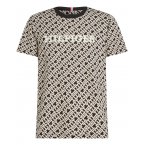 T-shirt Tommy Hilfiger coton régénératif avec manches courtes et col rond noir