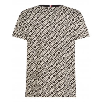 T-shirt Tommy Hilfiger coton régénératif avec manches courtes et col rond noir