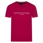 T-shirt Tommy Hilfiger en coton framboise avec manches courtes et col rond
