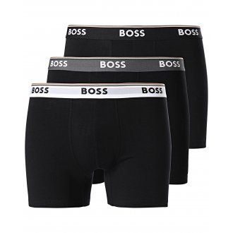 Lot de 3 Boxers avec une coupe fermée Boss en coton noir