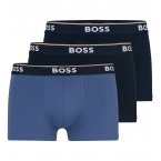 Lot de 3 Boxers Boss coton bleu