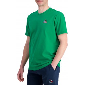 T-shirt Coq Sportif coton avec manches courtes et col rond vert