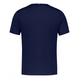 T-shirt Coq Sportif coton avec manches courtes et col rond marine tricolore