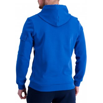 Sweat Coq Sportif coton avec manches longues et col à capuche bleu tricolore