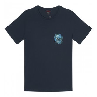 T-shirt Le Temps des Cerises coton avec manches courtes et col rond marine