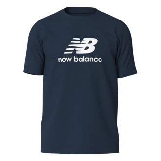 Tee-shirt avec des manches courtes et un col rond New Balance marine