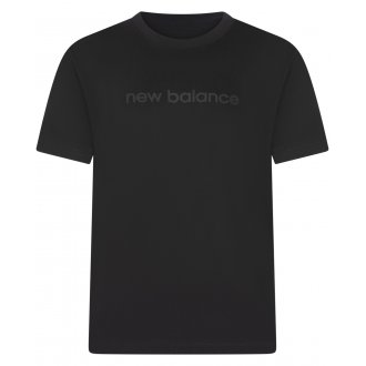 T-shirt à col rond New Balance en coton noir