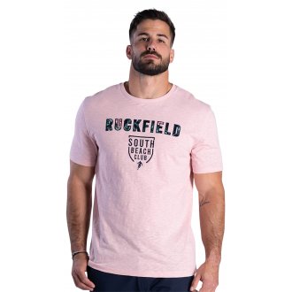 Tee-shirt à col rond et manches courtes Ruckfield en coton rose