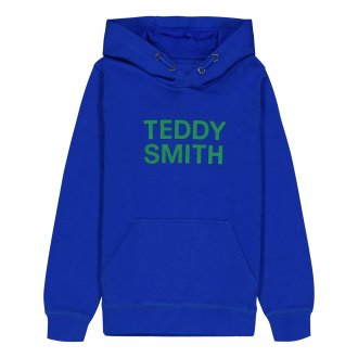 Sweat à capuche Junior Garçon Teddy Smith en coton mélangé bleu électrique