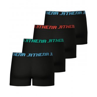 Boxers Athena en coton noirs, lot de 4