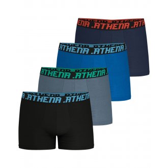 Boxers Athena en coton multicolores, lot de 4