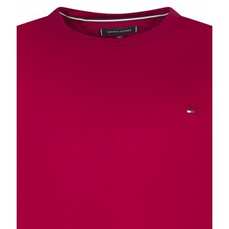 T-shirt Tommy Hilfiger Big & Tall Grande Taille coton avec manches courtes et col rond framboise