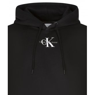 Sweat Calvin Klein Big & Tall Grande Taille avec manches longues et col à capuche noir