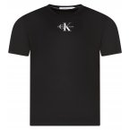 T-shirt Calvin Klein Big & Tall Grande Taille coton avec manches courtes et col rond noir