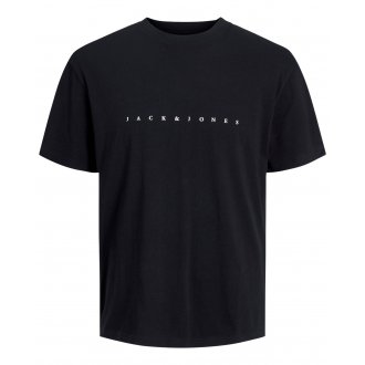 T-shirt Jack & Jones coton en transition avec manches courtes et col rond noir
