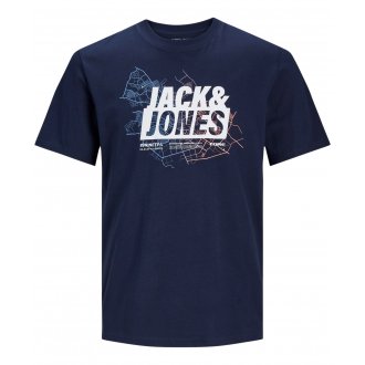 T-shirt Junior Garçon Jack & Jones coton avec manches courtes et col rond marine
