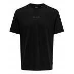 T-shirt Only&Sons coton avec manches courtes et col rond noir