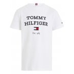 T-shirt Junior Garçon Tommy Hilfiger coton en transition avec manches courtes et col rond blanc