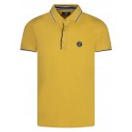 Polo avec un col boutonné et logo de la marque La Squadra en coton jaune