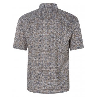 Chemise avec une coupe droite et imprimée abstrait Cap Ten en coton bleue