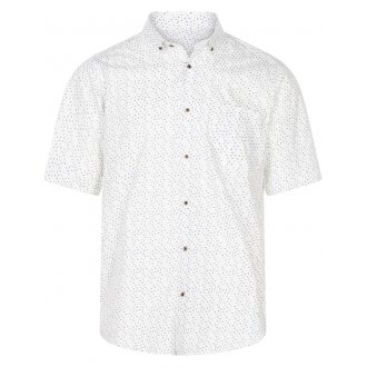 Chemise droite à col américain Bande Originale en coton blanche