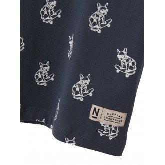 Tee-shirt avec des manches courtes et un col rond Junior Garçon Name It en coton biologique bleu marine