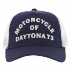 Tee-shirt col rond Daytona en coton gris anthracite délavé et imprimé à l'avant