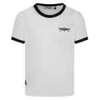 Tee-shirt col rond Daytona en coton blanc et noir