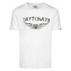 T-shirt Daytona avec manches courtes et col rond blanc