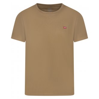 Tee-shirt avec des manches courtes et logo de la marque Levi's® en coton marron