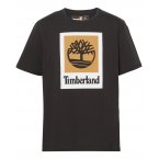 Tee-shirt à col rond Timberland en coton avec des manches courtes noir