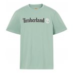 Tee-shirt à col rond Timberland en coton avec des manches courtes vert d'eau