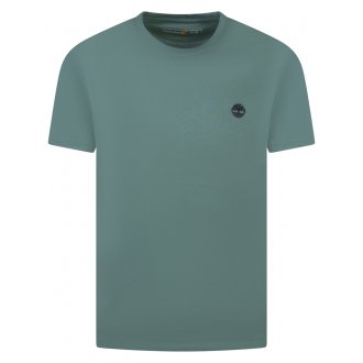 Tee-shirt droit à col rond Timberland en coton vert