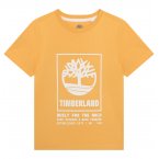 T-shirt Junior Garçon Timberland coton avec manches courtes et col rond moutarde