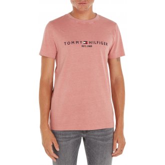 T-shirt Tommy Hilfiger coton avec manches courtes et col rond rose