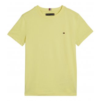 T-shirt Junior Garçon Tommy Hilfiger coton avec manches courtes et col rond jaune