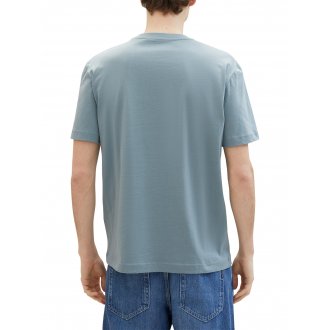 T-shirt Tom Tailor avec manches courtes et col rond pétrole