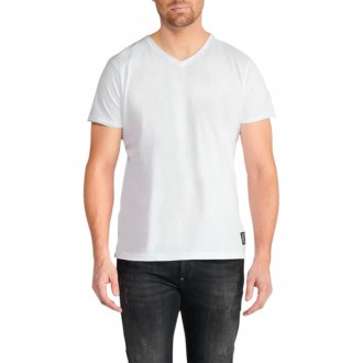 Tee-shirt col v Le Temps des Cerises en coton blanc