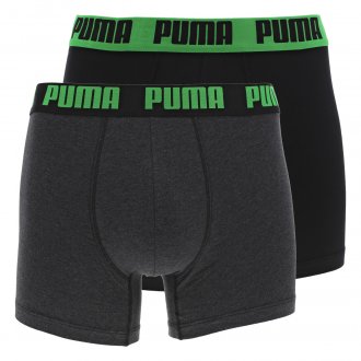 Lot de 2 boxers Puma en coton noir et anthracite